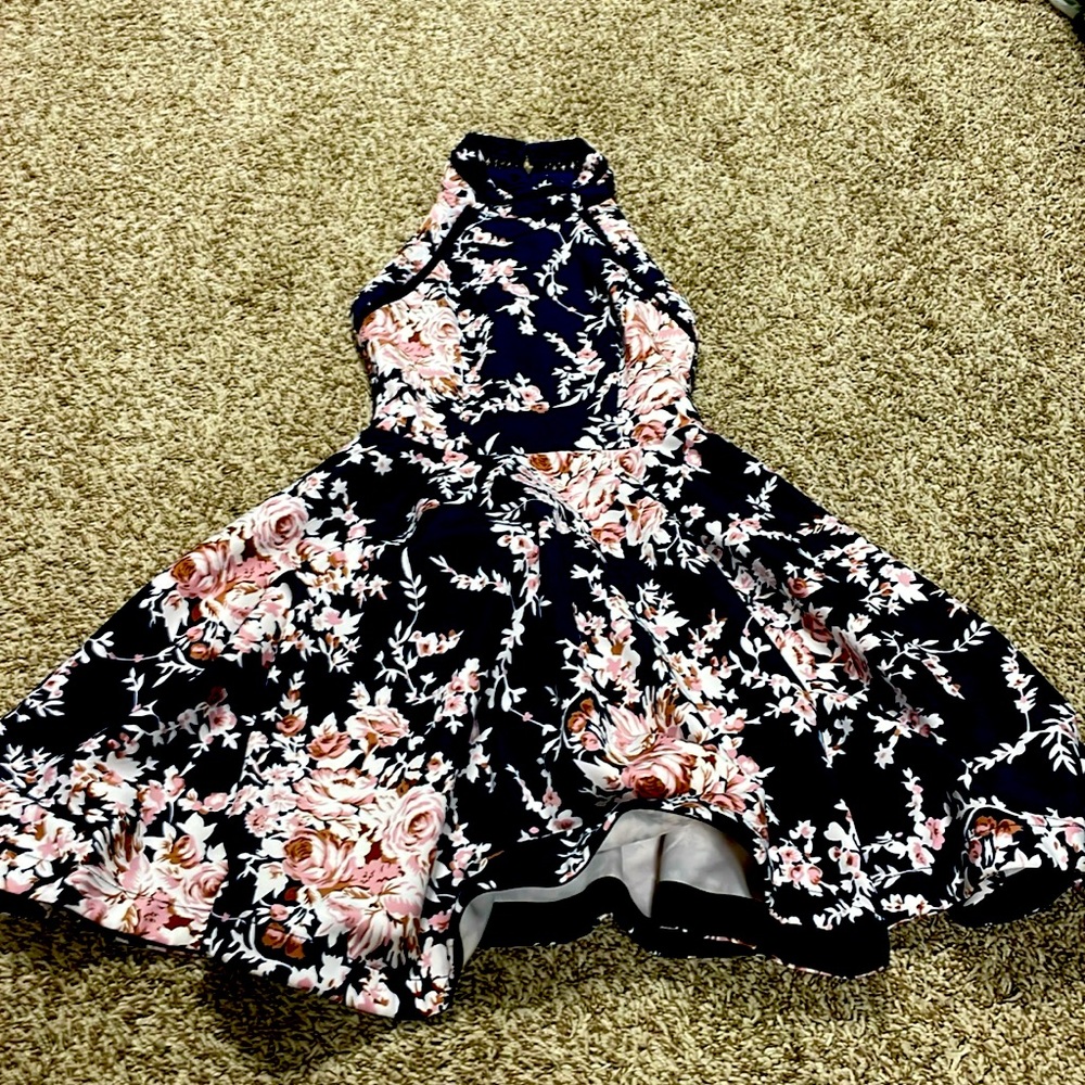 Cute Floral Turtleneck dress.